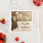 Rustieke Kerstmis Winter Boom Twinkle Lights Servet (Insitu)