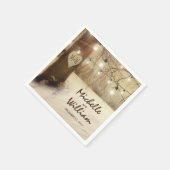 Rustieke Kerstmis Winter Boom Twinkle Lights Servet (Hoek)