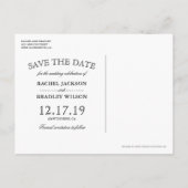 Rustieke Kerstmis Winter Bruiloft Save the Date Aankondigingskaart (Achterkant)