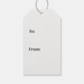 Rustieke Kerstmis Zwart & Wit geruite Monogram Pin Cadeaulabel (Achterkant)