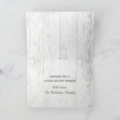 Rustieke Kerstmisslee Boerderij Familie Feestdagen Kaart (Binnen)