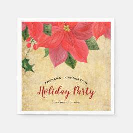 Rustieke Kerstparty met Poinsettia Servet