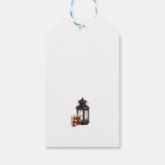 Rustieke kerstscène cadeau Labels Cadeaulabel (Achterkant)