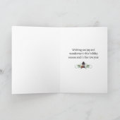 Rustieke kerstscène gevouwen Wenskaart Bedankkaart (Binnen)