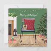 Rustieke kerstscène vakantie flat Kaart (Voorkant)