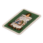 Rustieke Kerststal Christelijke Kerst Magneet (Linkerzijde)