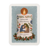 Rustieke Kerststal Christelijke Kerst Magneet (Verticaal)