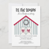 Rustieke kerststal Country Christmas Party Kaart (Voorkant)