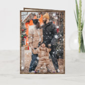 Rustieke kerststal Fotocollage Kerstmis Feestdagen Kaart (Achterkant)