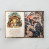 Rustieke kerststal Fotocollage Kerstmis Feestdagen Kaart (Binnen)