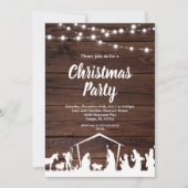 Rustieke kerststal kerstfeest kaart (Voorkant)