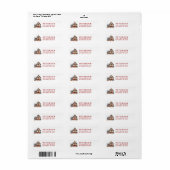 Rustieke Kerststal Retouradres Etiket (Full Sheet)