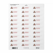 Rustieke Kerststal Retouradres Etiket (Full Sheet)
