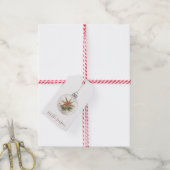 Rustieke Kerstster Hangend Ornament Cadeaubijslage Cadeaulabel (Met Touw)