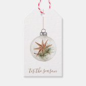 Rustieke Kerstster Hangende Ornament Gift Label Cadeaulabel (Voorkant)