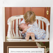 Rustieke Kersttakken en Bessen Multi Foto Drieluik Wenskaart (Binnenzijde eerst)