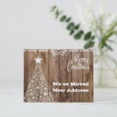 Rustieke kerstvakantie Bewegende aankondiging Briefkaart (Staand voorkant)