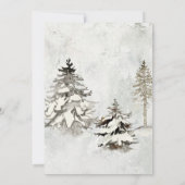 Rustieke kerstvakantie Cocktail Party Kaart (Achterkant)