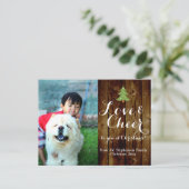 Rustieke kerstvakantie Foto Briefkaart (Staand voorkant)