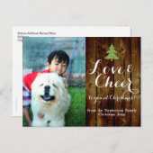 Rustieke kerstvakantie Foto Briefkaart (Voorkant / Achterkant)