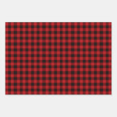 Rustieke kerstvakantie Lumberjack Red Buffalo Plai Inpakpapier Vel (Voorkant 3)