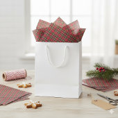 Rustieke kerstvakantie Red Tartan Plaid Tissuepapier