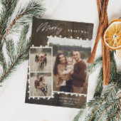 Rustieke kerstverlichting 3 foto collage vakantie