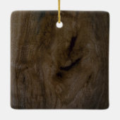 Rustieke kerstverlichting 3 foto collage vakantie keramisch ornament (Achterkant)