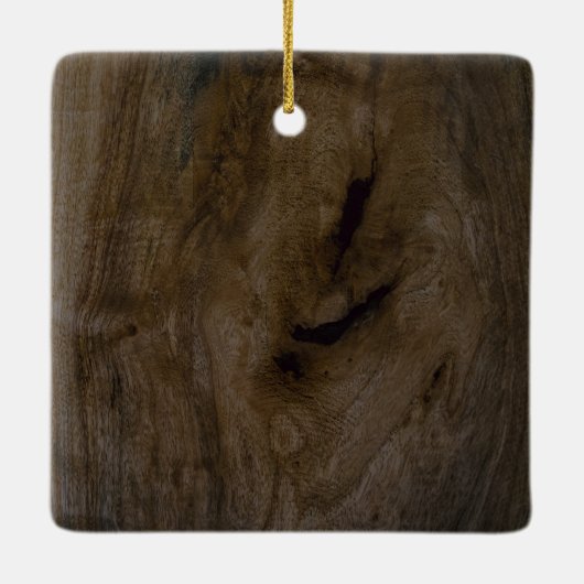 Rustieke kerstverlichting 3 foto collage vakantie keramisch ornament (Achterkant)