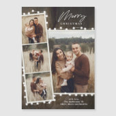 Rustieke kerstverlichting 4 foto collage vakantie (Voorkant)
