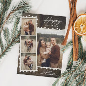 Rustieke kerstverlichting 4 foto collage vakantie