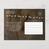 Rustieke kerstverlichting 4 fotocollage feestdagenkaart (Achterkant)