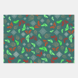 Rustieke kerstvibes inpakpapier vel