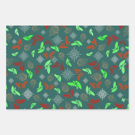 Rustieke kerstvibes inpakpapier vel (Voorkant)