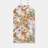 Rustieke Kerstwinter citrus botanisch Cadeaulabel (Achterkant)