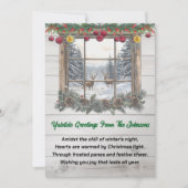 Rustieke kerstYuletide Groet Feestdagenkaart (Voorkant)