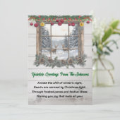 Rustieke kerstYuletide Groet Feestdagenkaart (Staand voorkant)