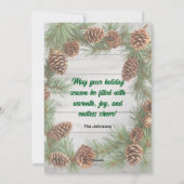 Rustieke kerstYuletide Groet Feestdagenkaart (Achterkant)