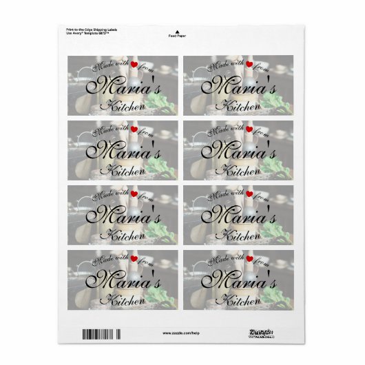 Rustieke keuken koken labels (Full Sheet)