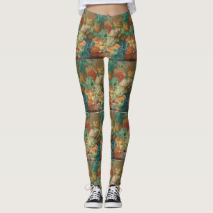 Rustieke Keuken Kunst Vintage Fruit Bloem Print Leggings