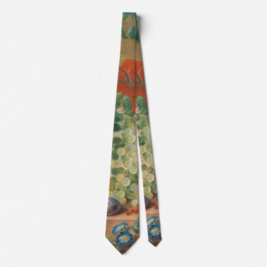 Rustieke Keuken Kunst Vintage Fruit Bloem Print Stropdas (Voorkant)