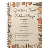 Rustieke keuken recept Kaart ontwerp Notitieboek (Voorkant)