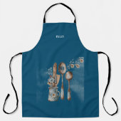 Rustieke keukengerei Modern Monogram Schort (Voorkant)