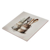 Rustieke keukengerei Waterverven Keramische Tegel Tegeltje (Zijkant)