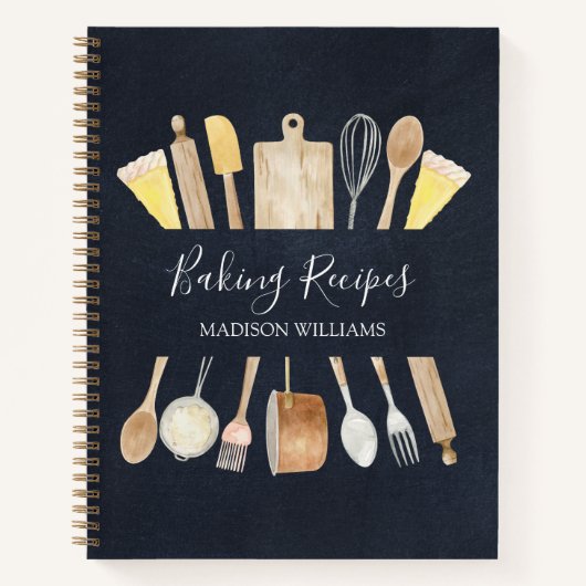 Rustieke Keukengerei Zwart Bakken Recept Boek (Voorkant)