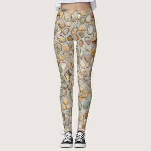 Rustieke kiezelsteenmuur leggings