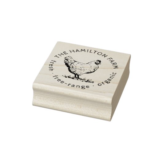 Rustieke Kip Boerderij Custom Egg Carton Stamp Rubberstempel (Stempel)