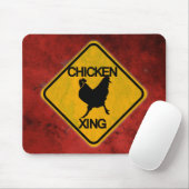 Rustieke kip Crossing Sign Muismat (Met muis)