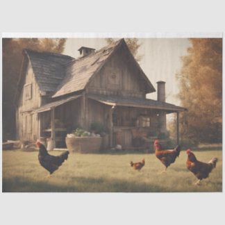 Rustieke kip Decouapge 18lbs Tissuepapier