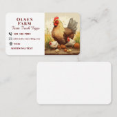 Rustieke kip en kuikens Visitekaartjes (Voorkant / Achterkant)
